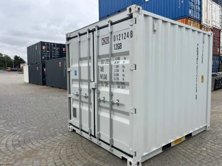 10′ shipping container in grey color one-trip, 117 171-0 – grey color one-trip | Four Seasons Containers