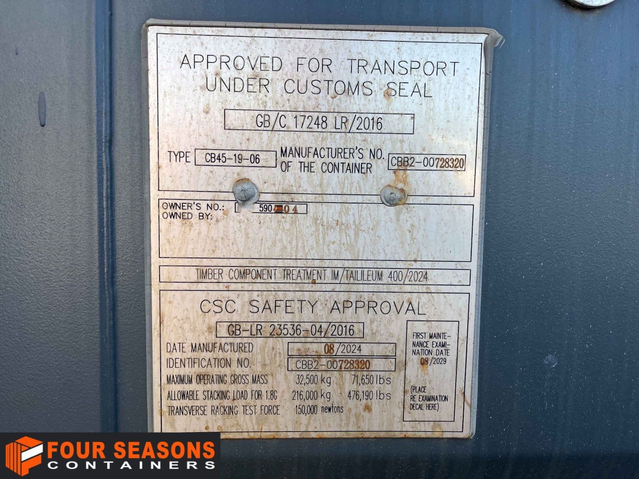 IICL 6 40ft IVORY HC CONTAINER, FOR SALE WITH SHIPPING, 170 002-6 – Photo 14