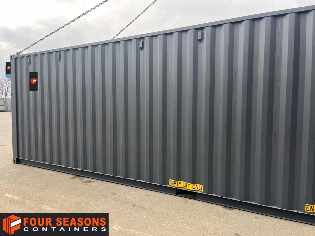 40’HC container for sale with free shipping throughout the Czech Republic one-trip and RAL 7016 color, 707 091-3 – Photo 6