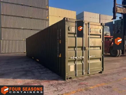 Large 12m 40′ container after multiple trips, FSCU 401 274-8 – Savannah, GA, USA | Four Seasons Containers