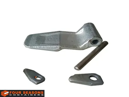 Forging hinge set: Door hinge blade + hinge pin + 2x hinge lug – Miami, FL, USA | Four Seasons Containers