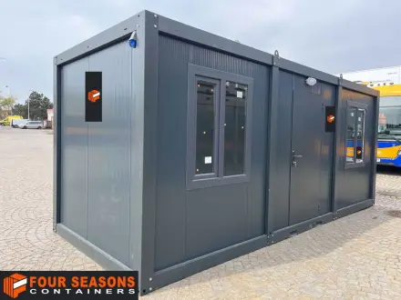 20’ Easy Open One-Trip Shipping Container in RAL 7016, FSCU 238 024-6 – Miami, FL, USA | Four Seasons Containers
