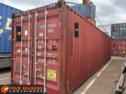 40’HC CW Used Shipping Container FSCU 400 087-3 – Houston, TX, USA | Four Seasons Containers