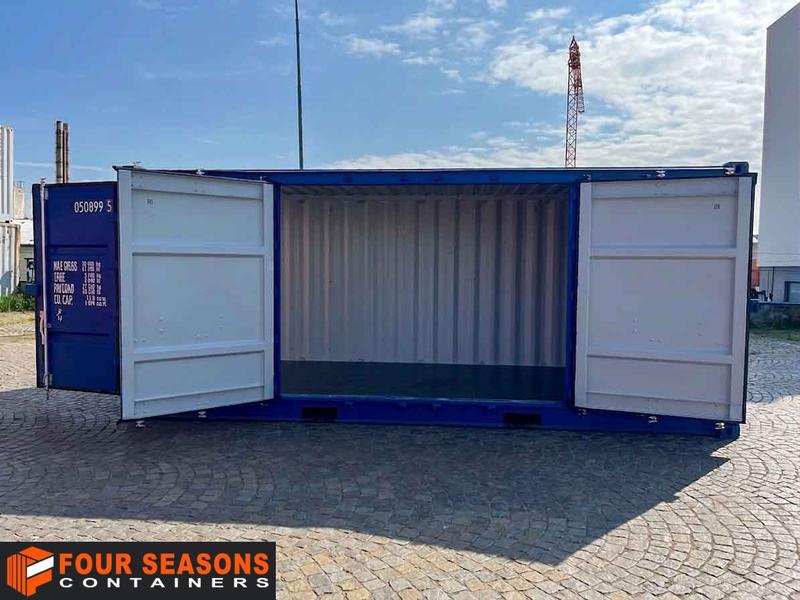 Green 20ft open side container, 016 503-0 – Los Angeles, CA, USA | Four Seasons Containers