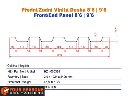 Tilt window for shipping container 1000 x 400 mm – Miami, FL, USA | Four Seasons Containers