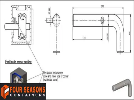 40 HC Container with Window and Entrance Doors, 412 347-8 – Dallas, TX, USA | Four Seasons Containers
